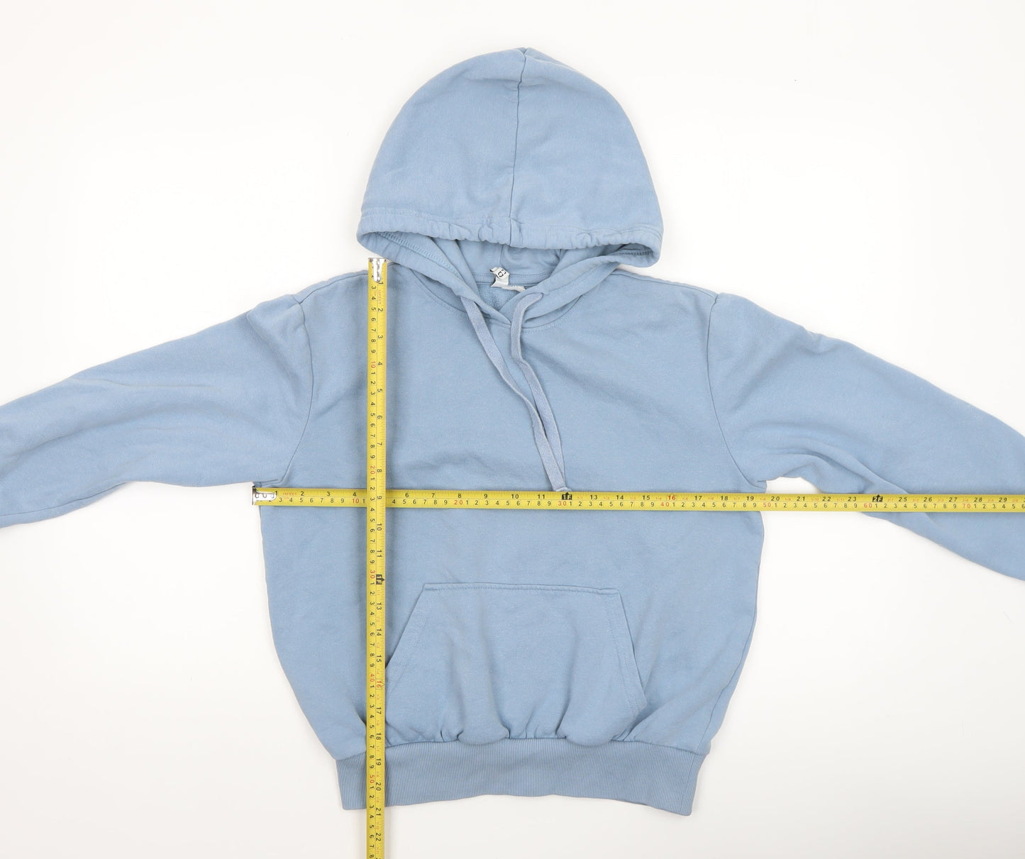 H&M Divided Women’s Blue Pullover Hoodie XS Cotton Blend