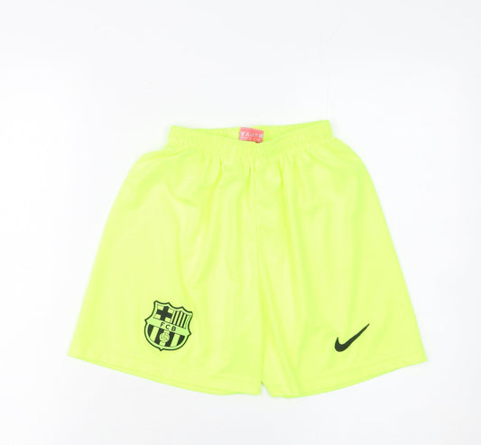 Nike Boys Yellow Athletic Football Shorts Size 164 Polyester