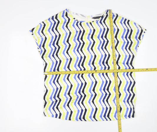 Marks and Spencer Women’s Multicoloured Geometric Jersey Blouse Size 12