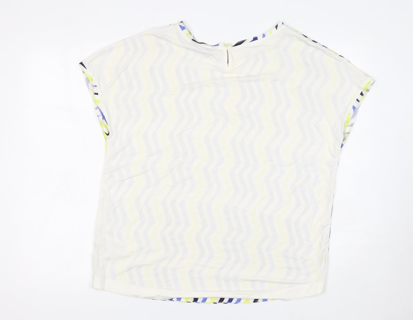 Marks and Spencer Women’s Multicoloured Geometric Jersey Blouse Size 12