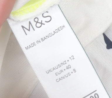 Marks and Spencer Women’s Multicoloured Geometric Jersey Blouse Size 12