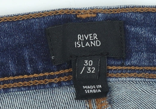 River Island Men’s Blue Slim Fit Denim Jeans Size 30/32