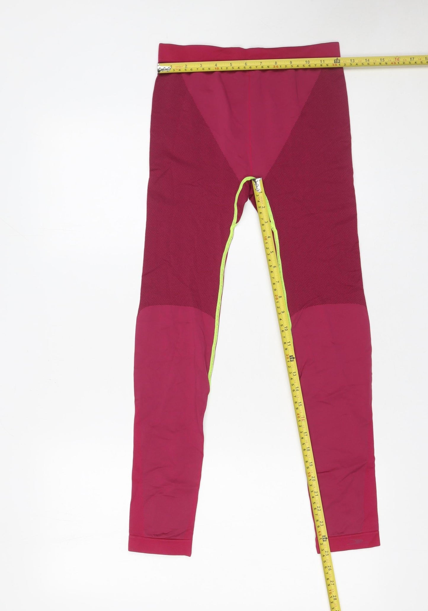 Crane Womens Red Seamless Sports Leggings Size 16-18 Active Stretch