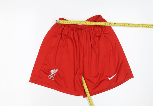 Nike Boys Red 176 Athletic Football Shorts LFC Quick Dry Sportswear