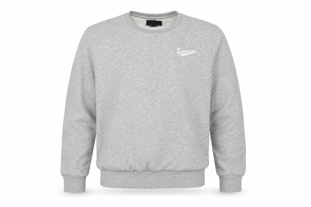 Converse Men's Grey Crew Neck Pullover Sweatshirt Size M
