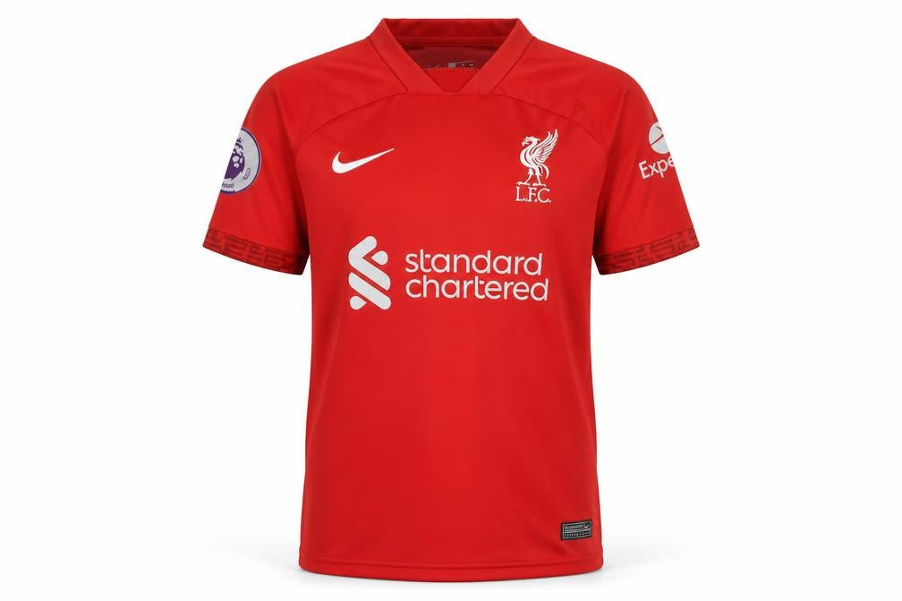 Nike Boys Red Liverpool FC Dri-FIT Football Jersey T-Shirt Size 176