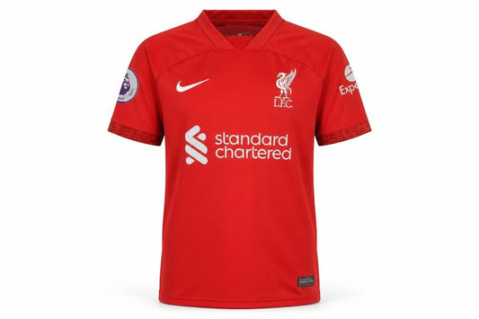 Nike Boys Red Liverpool FC Dri-FIT Football Jersey T-Shirt Size 176