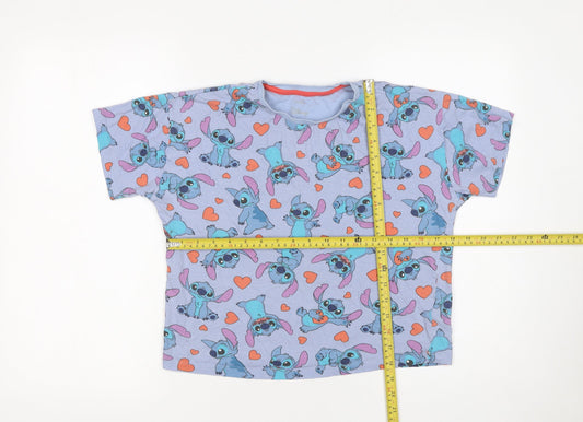 Marks and Spencer Girls Purple Stitch Disney T-Shirt 10-11 Years