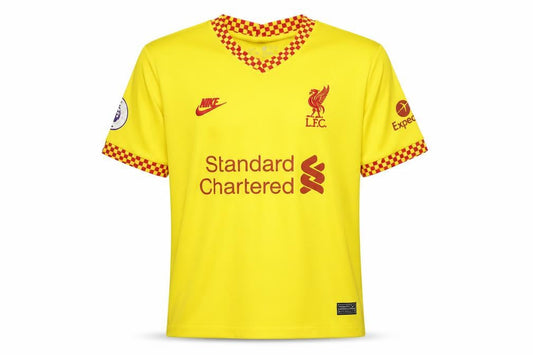 Nike Boys Yellow Liverpool FC Football Jersey 16 Years Athletic Fit