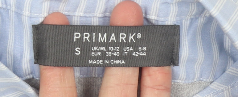 Primark Women’s Grey V-Neck Vest Layered Jumper Size S 10-12
