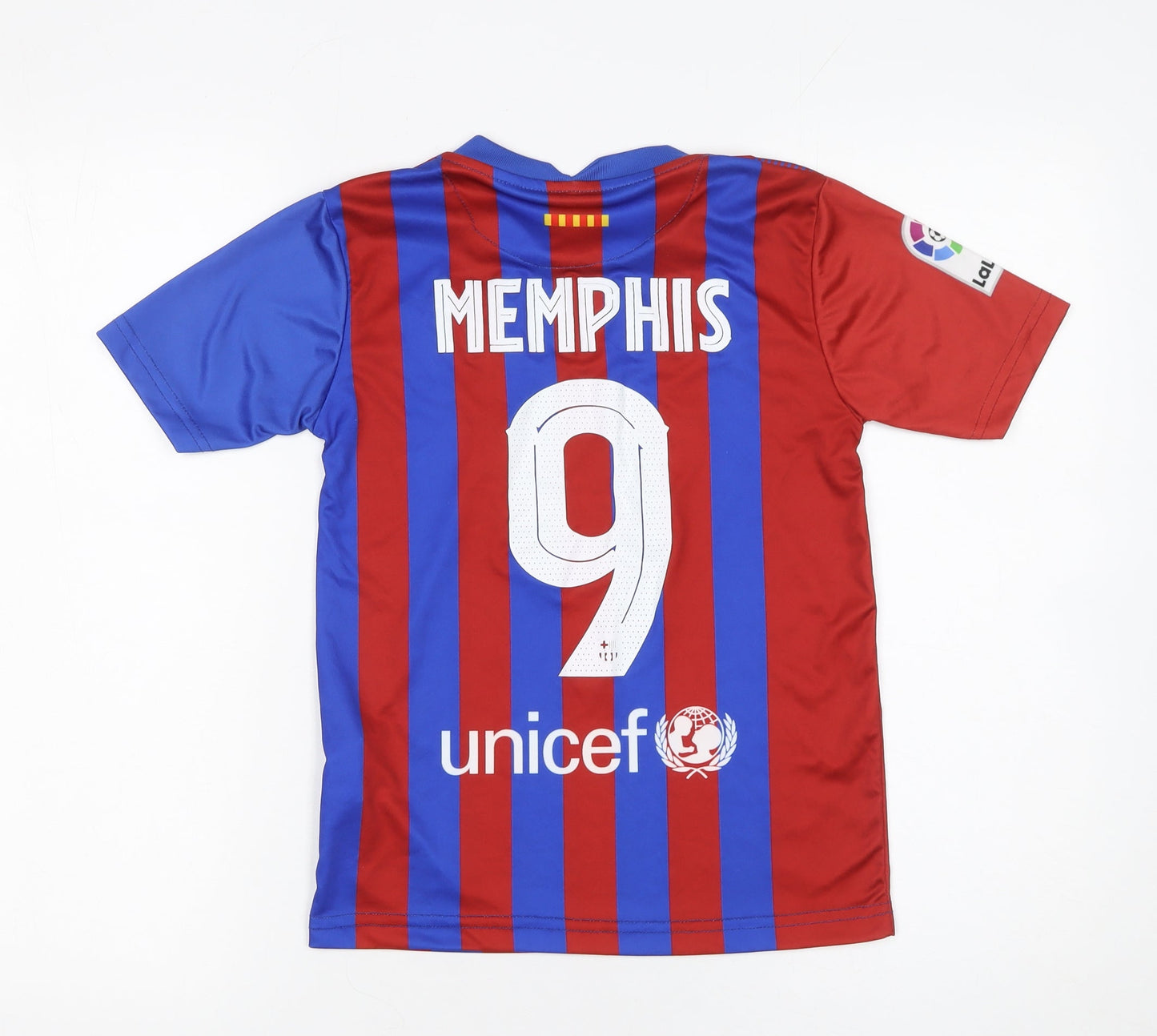 Nike Boys Red Blue Barcelona FC Football Shirt 8 Years Jersey Dri-Fit