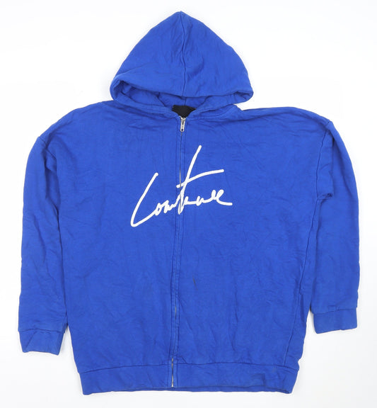 The Couture Club Men's Blue Full Zip Hoodie Size S