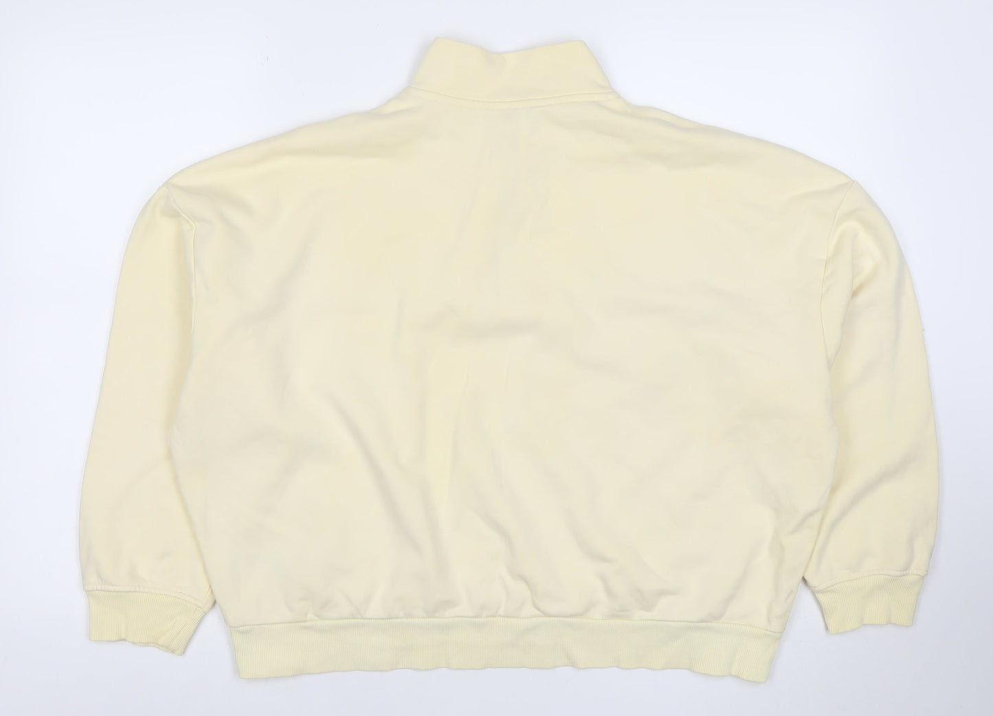 Marks and Spencer Women Beige 1/4 Zip Pullover Sweatshirt Size L