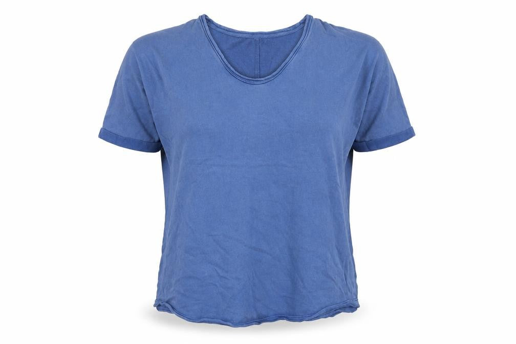 Marks and Spencer Per Una Blue Cotton Women’s Size 12 Short Sleeve T-Shirt