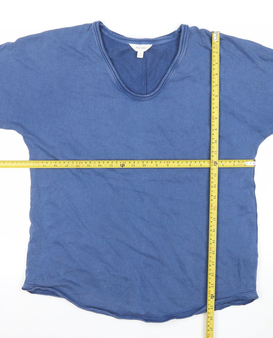 Marks and Spencer Per Una Blue Cotton Women’s Size 12 Short Sleeve T-Shirt