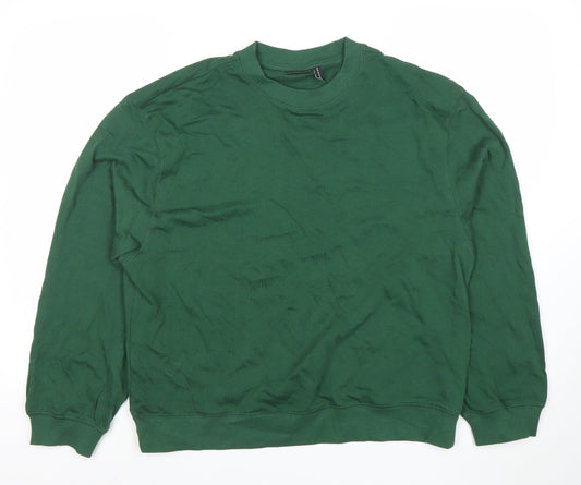 ASOS DESIGN Men's Green Crew Neck Pullover Sweatshirt M