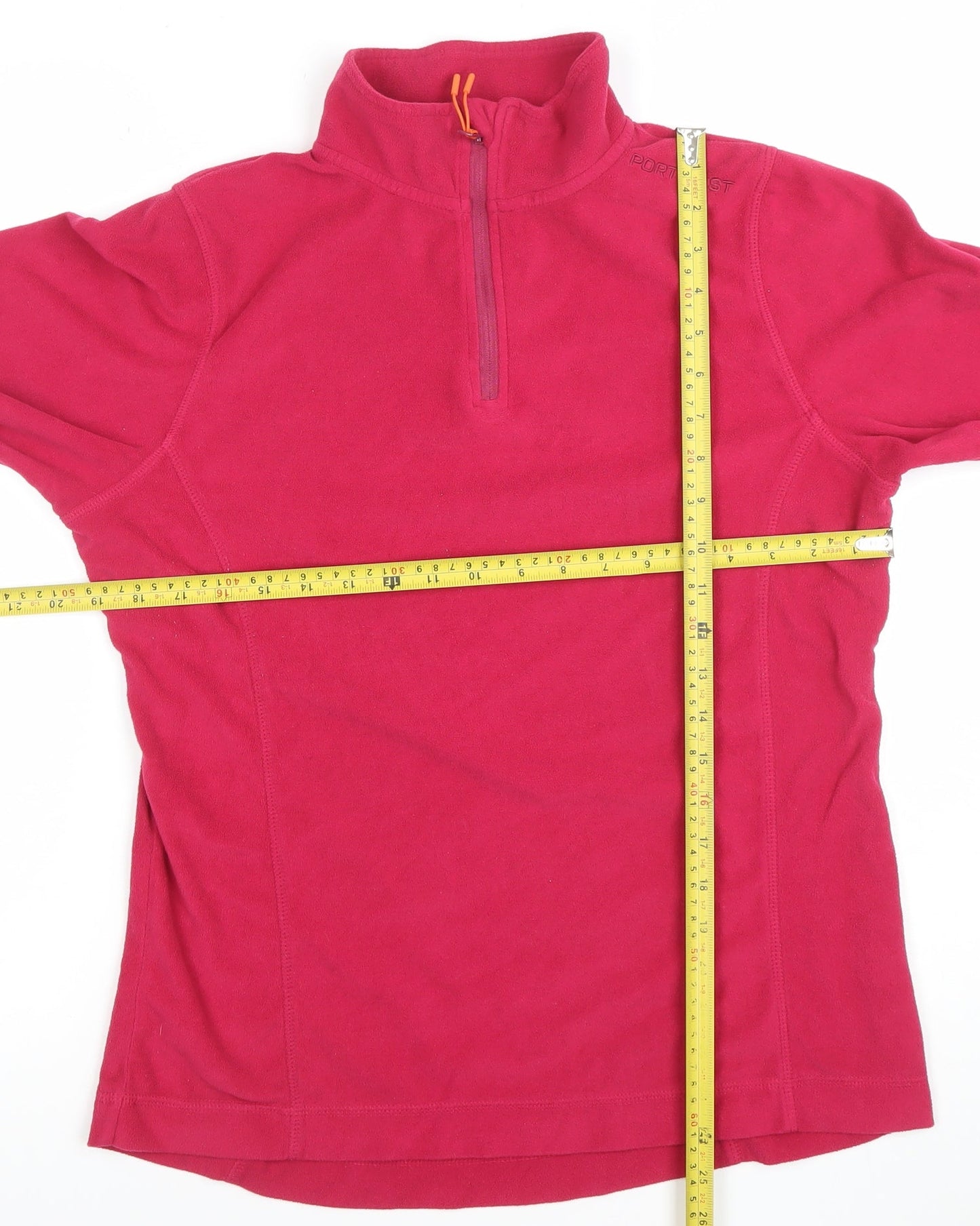 Portwest Women’s Pink Fleece Pullover Sweatshirt XL 1/4 Zip Polyester