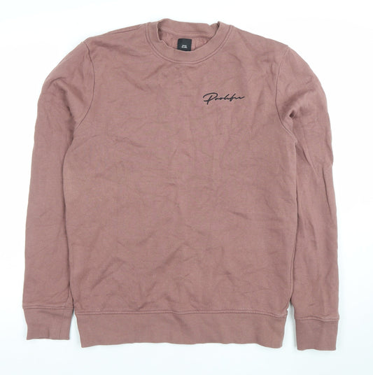 River Island Men's Brown Sweatshirt S Crew Neck Pullover