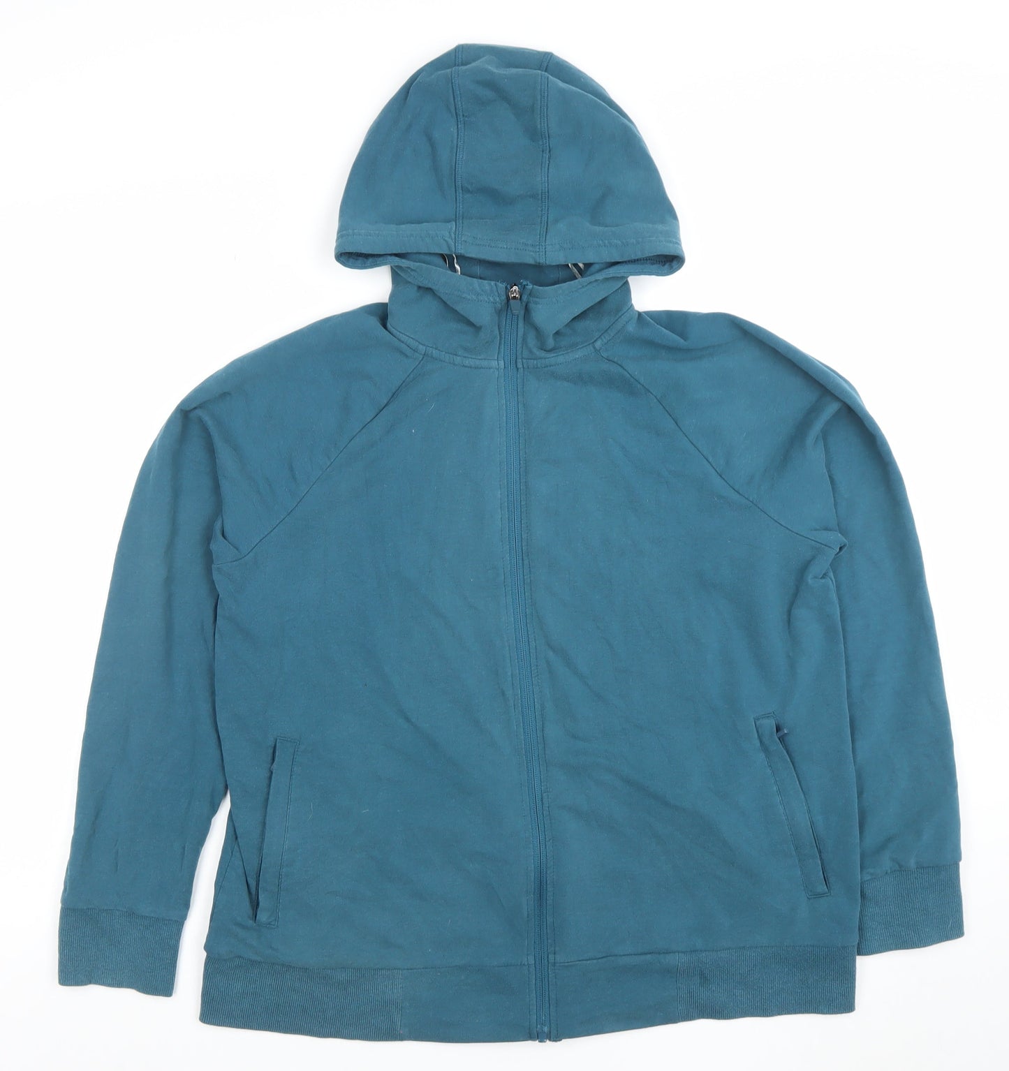 Dunnes Men’s Blue Full Zip Hoodie L Cotton Blend