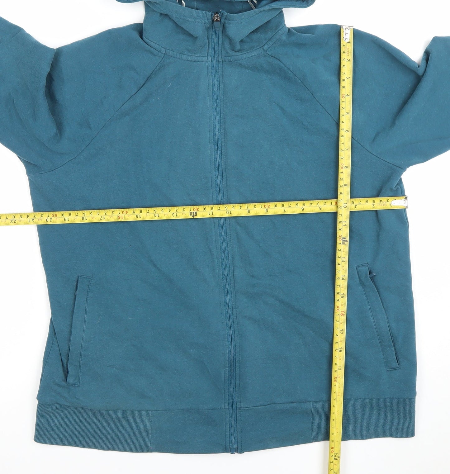 Dunnes Men’s Blue Full Zip Hoodie L Cotton Blend