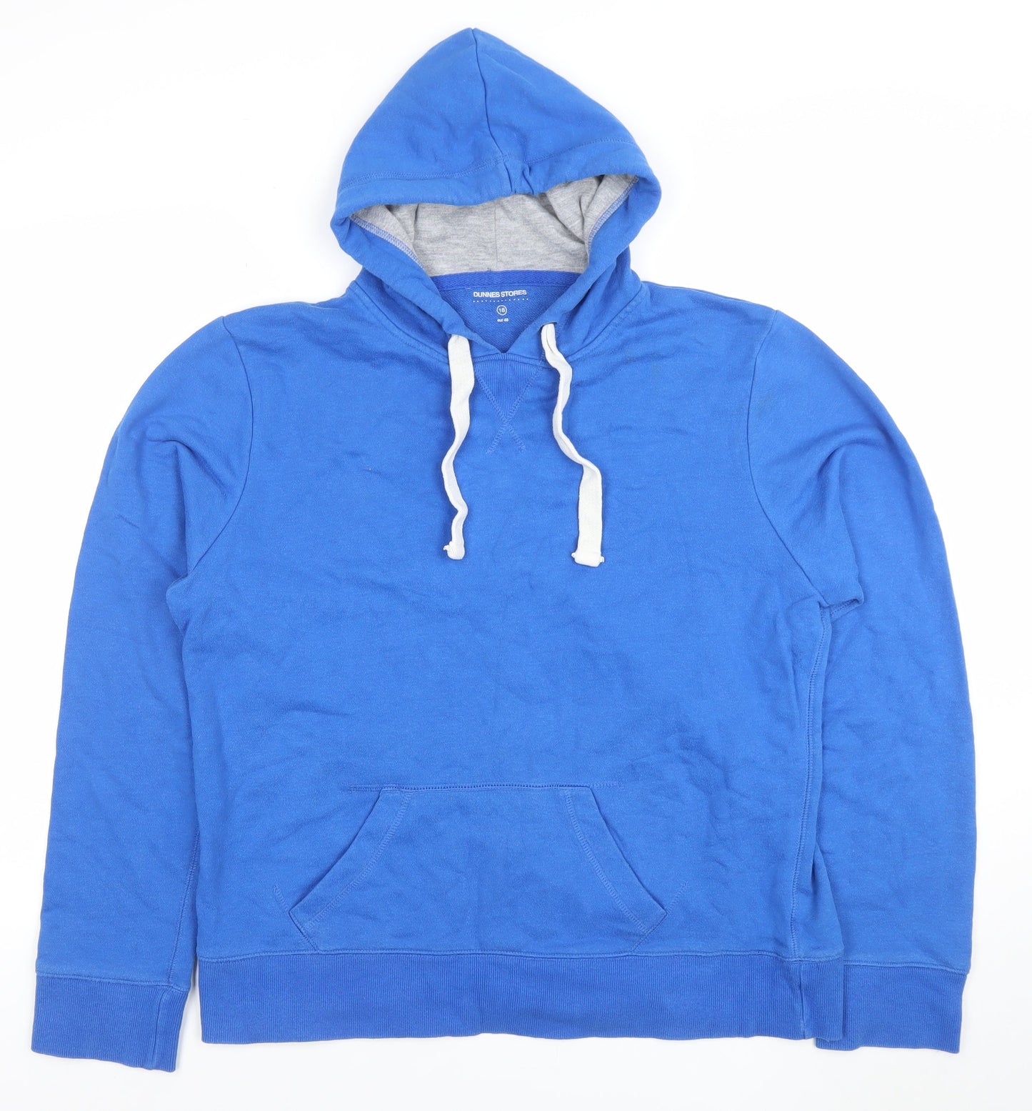 Dunnes Stores Women's Blue Pullover Hoodie Size 18 Cotton Blend