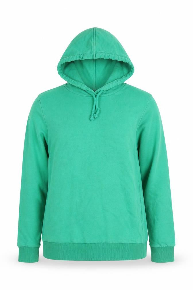 Marks and Spencer Women's Green Pullover Hoodie Size 8 Cotton Blend