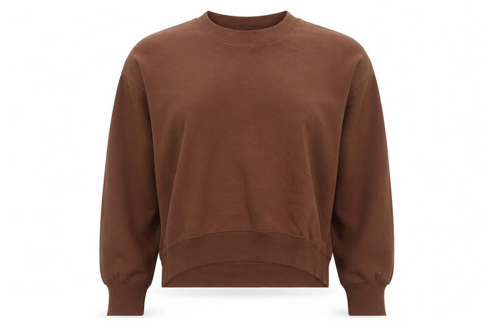 Zara Women Brown Size S Crew Neck Pullover Sweatshirt