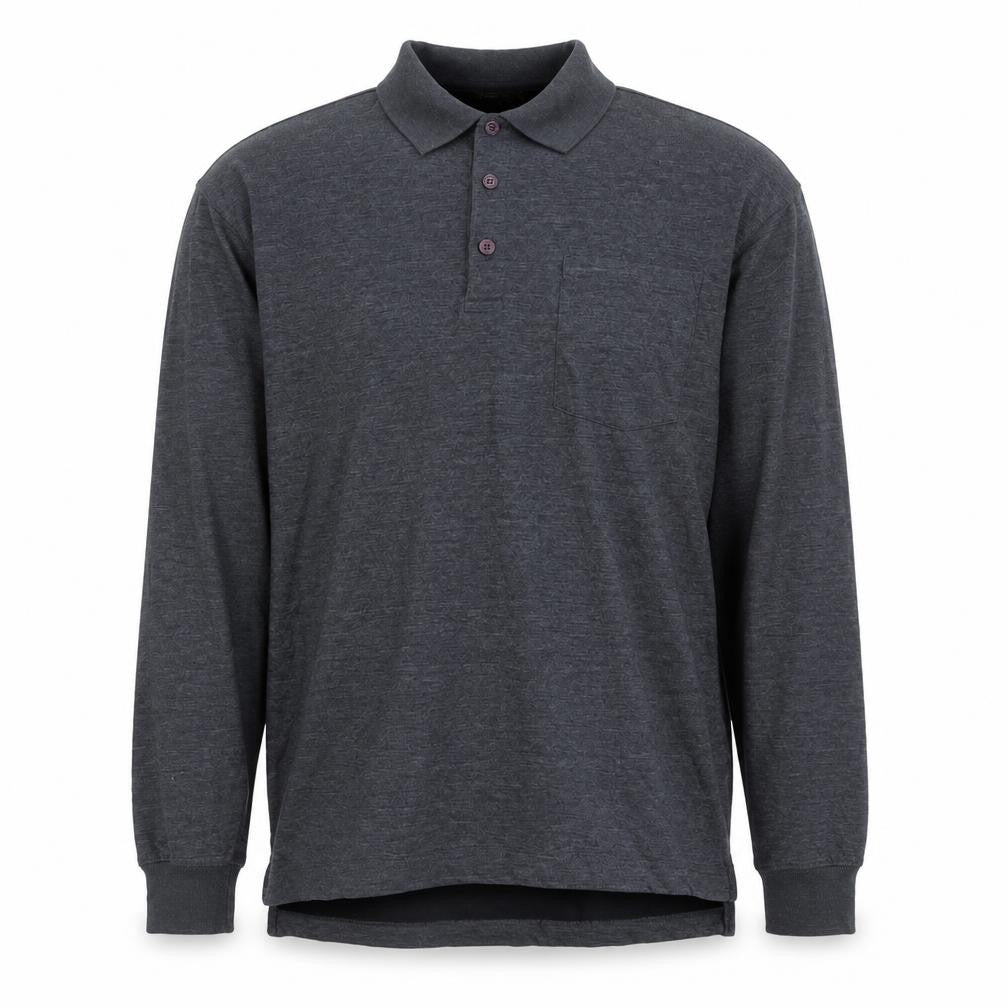 Nathan Jones Men's Grey Collared Henley Sweatshirt Size M