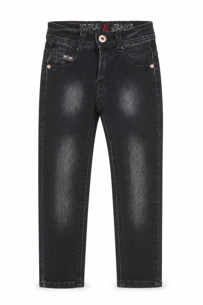 Kuka & Jeans Boys Black Straight Denim Jeans Size 20 Regular Fit