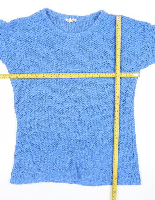 Esprit Women Blue Cotton Knit Pullover Jumper XL