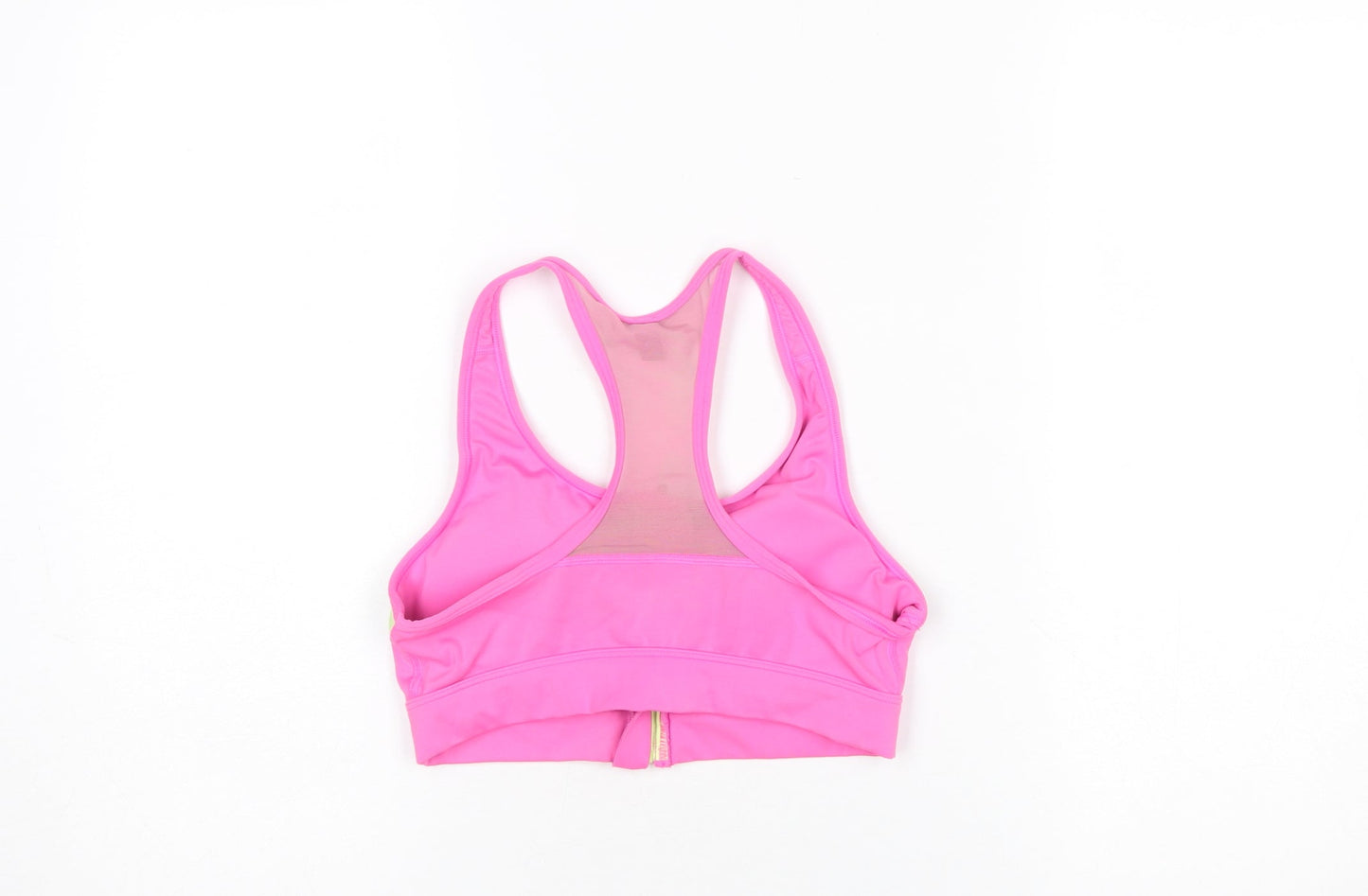 Puma Women’s Pink Racerback Zip Front Sports Bra Top Size S