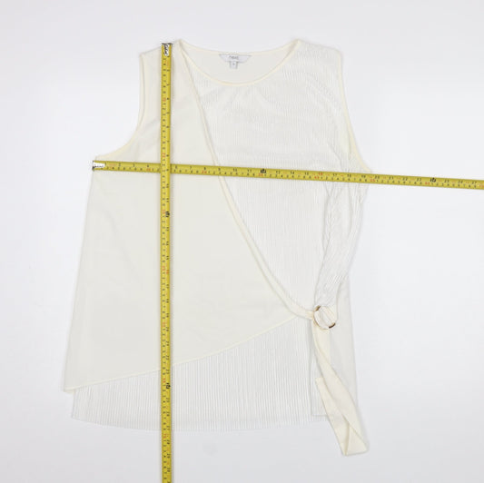 Next Women’s Ivory Wrap Buckle Sleeveless Blouse Size 14