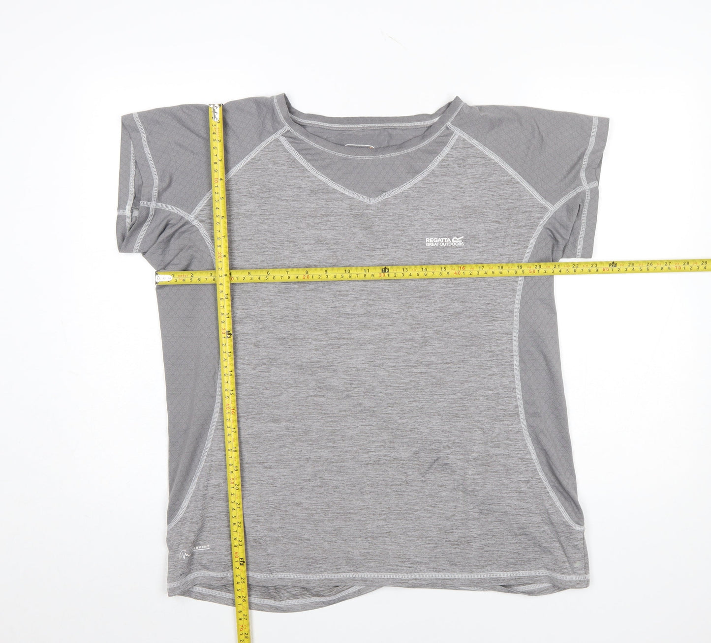 Regatta Women Grey Short Sleeve Active T-Shirt Size 18 Quick Dry