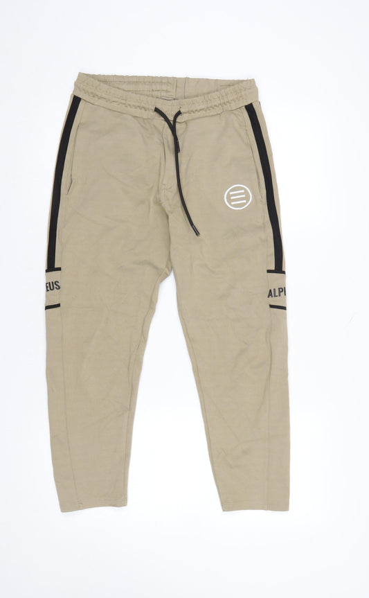 Title Women Beige Jogger Sweatpants Size M Cotton Blend