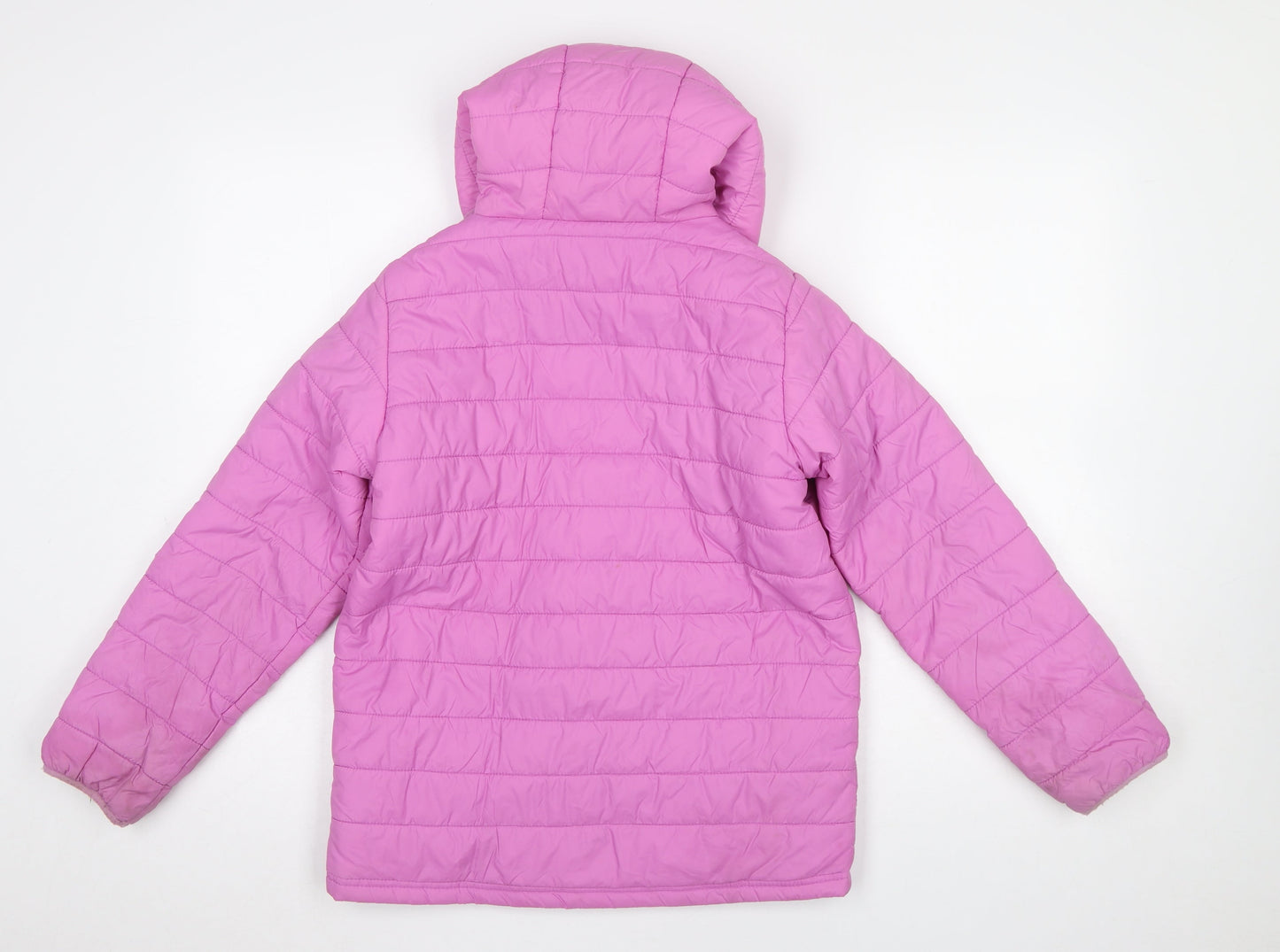 Peter Storm Girls Pink Hooded Puffer Jacket 11-12 Years Winter Full Zip