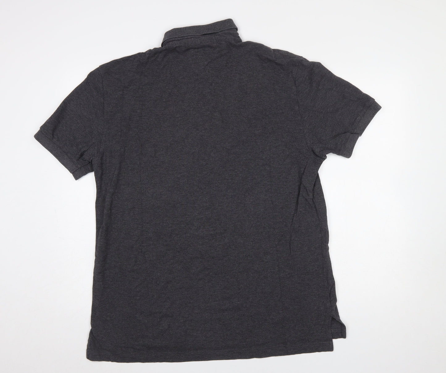 Tommy Hilfiger Men's Grey Classic Fit Cotton Polo Shirt L