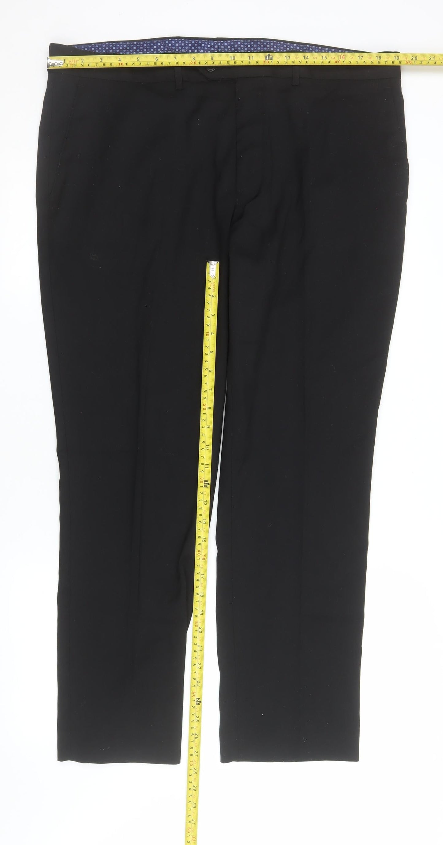 St Bernard for Dunnes Stores Men's Black 38in Classic Dress Trousers