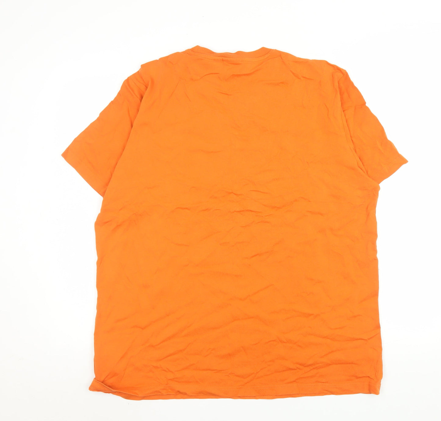 Adidas Mens Orange 2XL Adventure Graphic Cotton T-Shirt