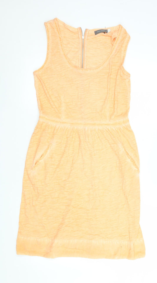 Mint Velvet Women’s Orange Sleeveless Shift Dress Size 12