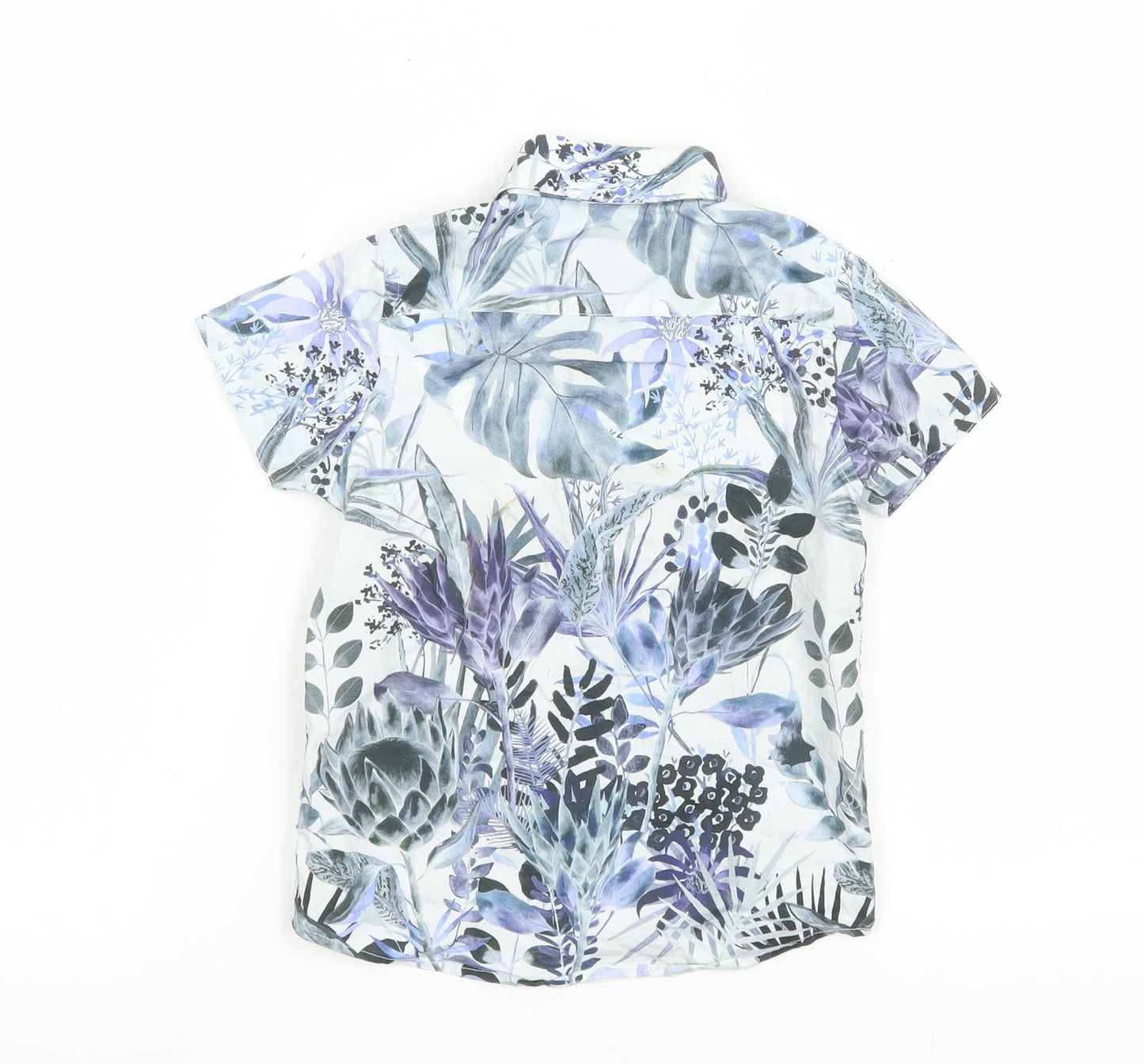 NEXT Boys Multicoloured 3 Years Floral Cotton Short Sleeve Button-Up Shirt