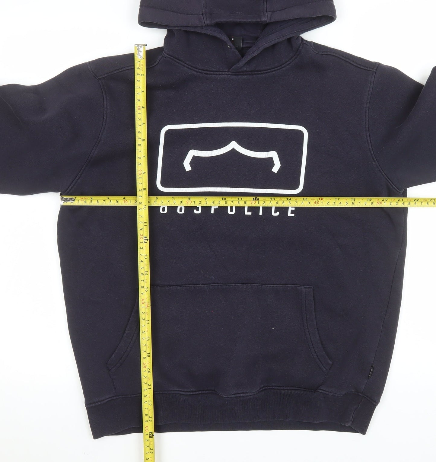883 Police Men's Blue Pullover Hoodie M Regular Fit Graphic Logo