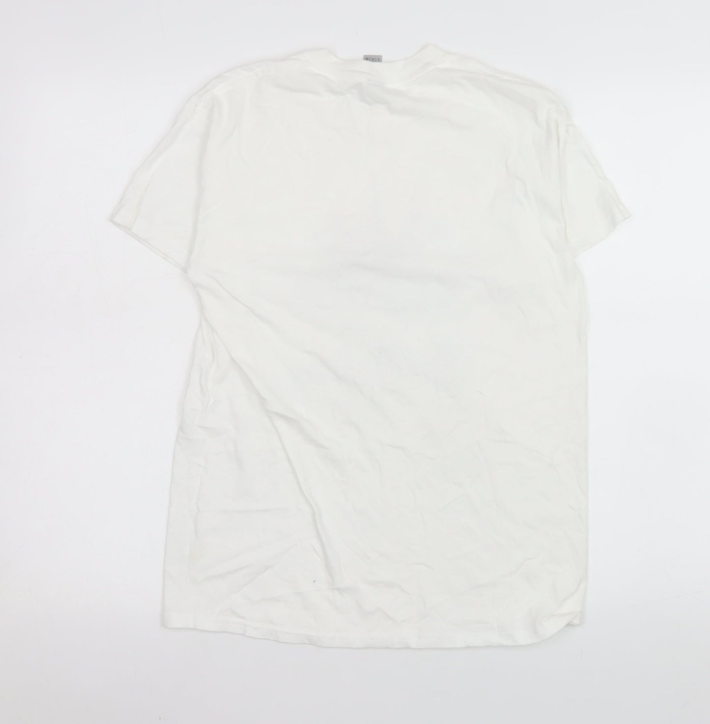 Gildan Womens White Birthday Sister Graphic T-Shirt Size S