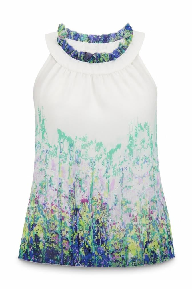 Pussycat London Womens Multicoloured Floral Halter Camisole Blouse M