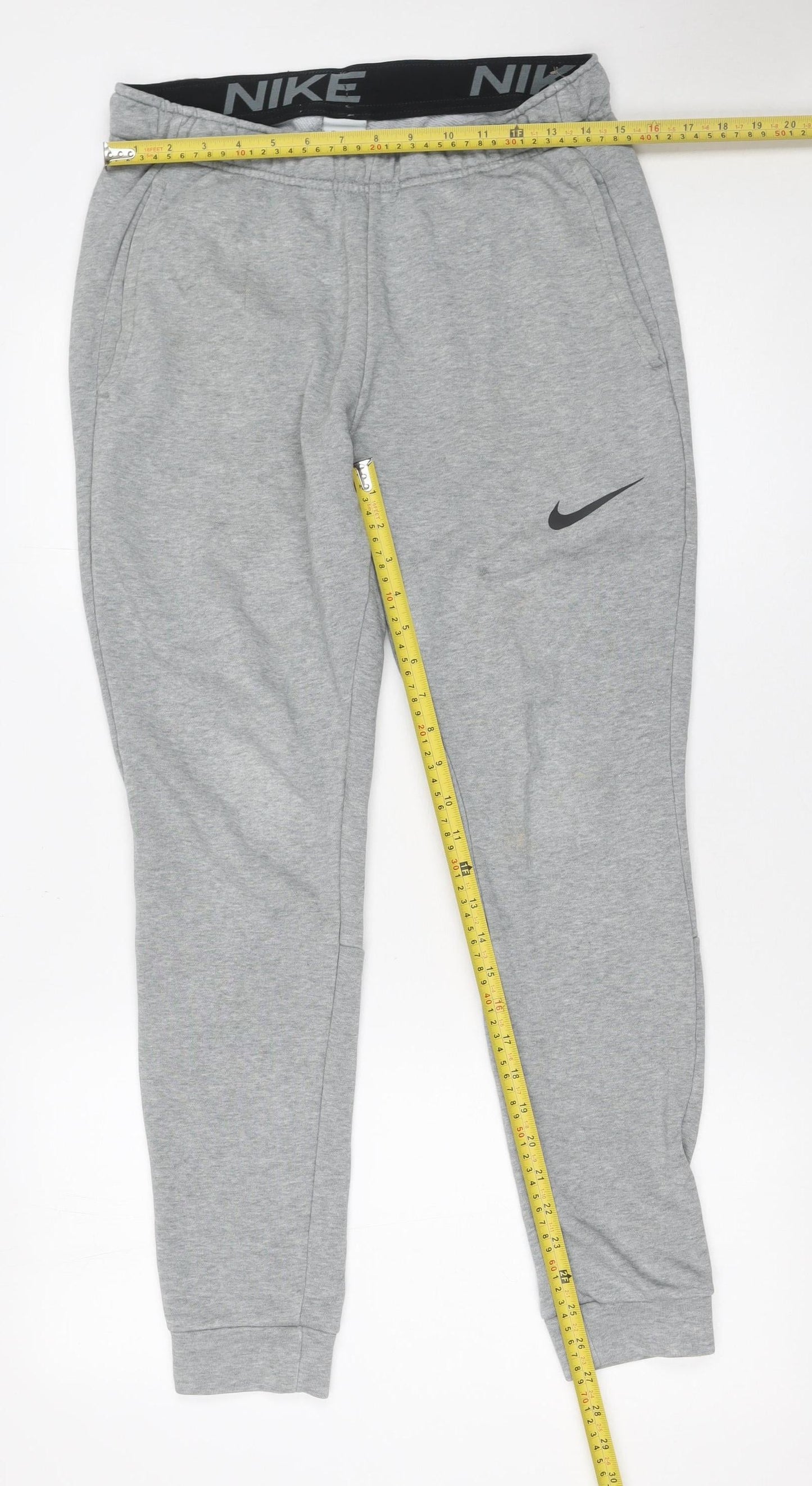 Nike Men's Grey Dri-FIT Jogger Trousers Size S