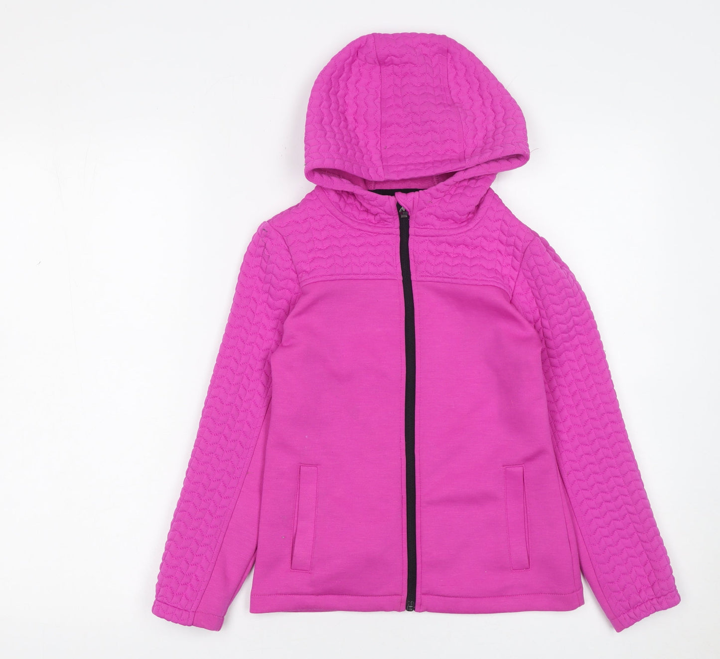 Dunnes Stores Girls Pink Hooded Full Zip Jacket 9-10 Years