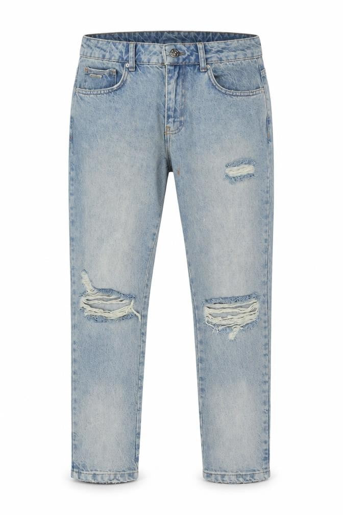 Couture Men's Blue Distressed Straight Jeans Size 32 Denim