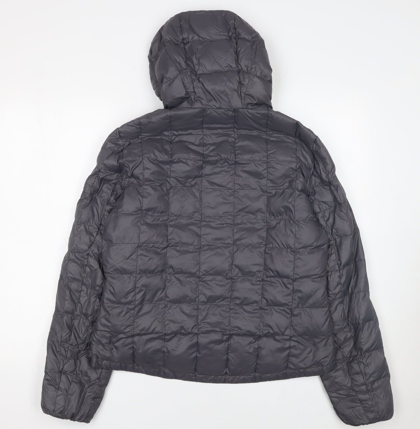 OVS Girls Grey XL Hooded Puffer Jacket Lightweight Quilted Coat