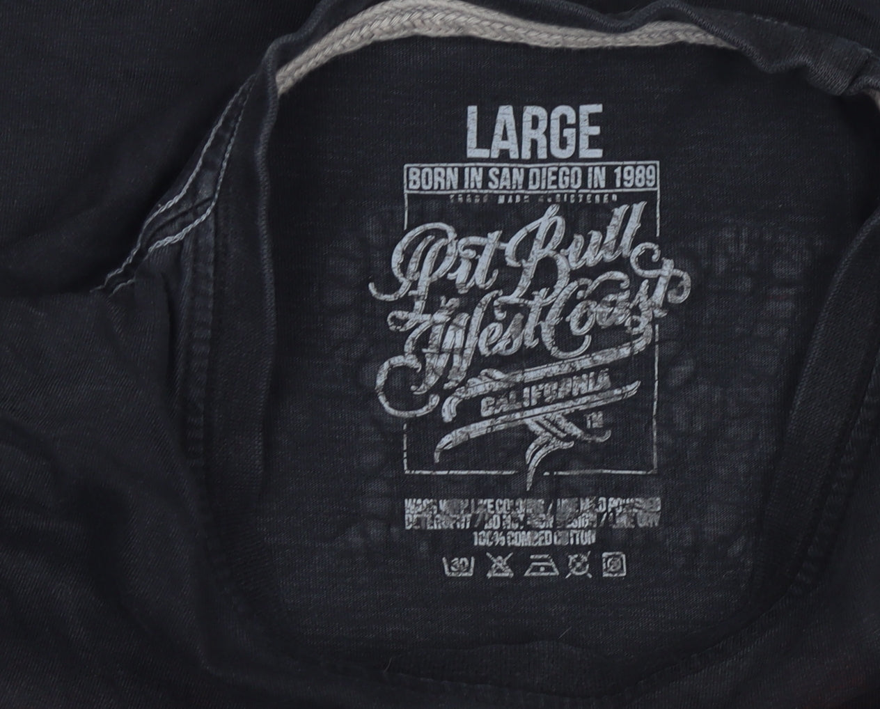 Pit Bull West Coast Men’s Black Large Gothic Graphic T-Shirt