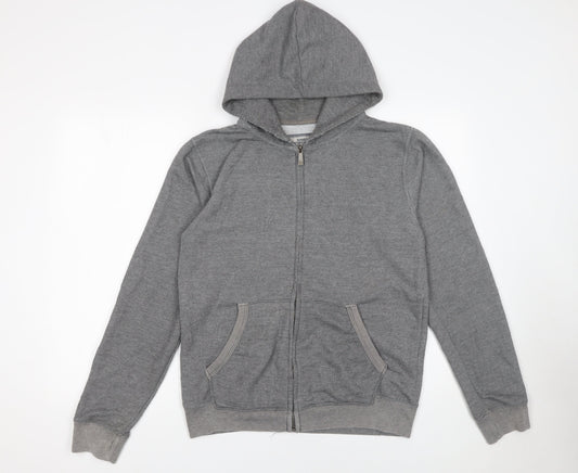 Cotton On Men's Grey Full Zip Hoodie Size S Fleece Casual Sportswear