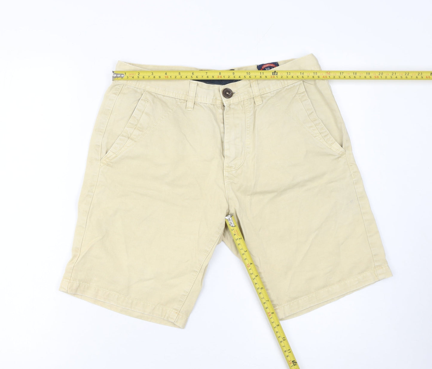 Diverse Men's Beige Chino Shorts Size 31 Regular Fit Summer